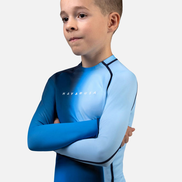 Rashguard Hayabusa Apex Nova Maniche Lunghe Bambini - Blu