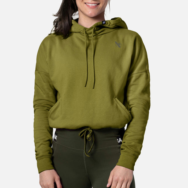 Hayabusa Hoodie Cozy Fleece til kvinder - Olivengrøn