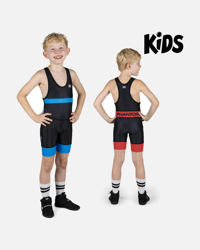 Canotta da lotta Phantom Athletics Raptor Bambini - Rosso/Blu