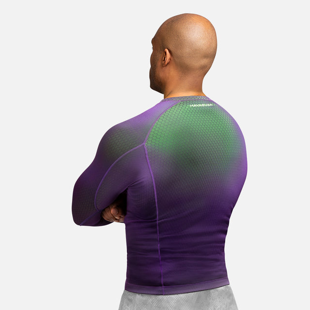 Hayabusa Rashguard Fusion Långärmad - Lila/Grön