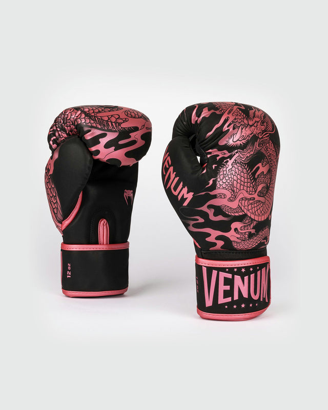 Venum Boxhandschuhe Impact Dragon's Flight – Schwarz/Metallic Rosa