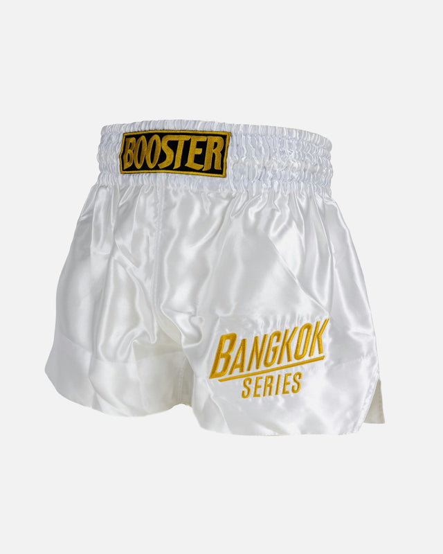 Calções de Muay Thai Booster Bangkok – Branco