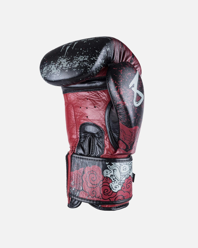 Luvas de boxe 8 WEAPONS Hanuman Yant – Preto/Vermelho