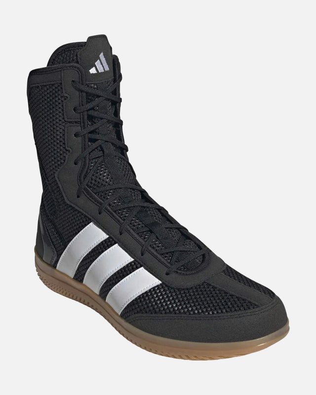 Botas de boxeo Adidas Box Hog Wide – Negro/Blanco