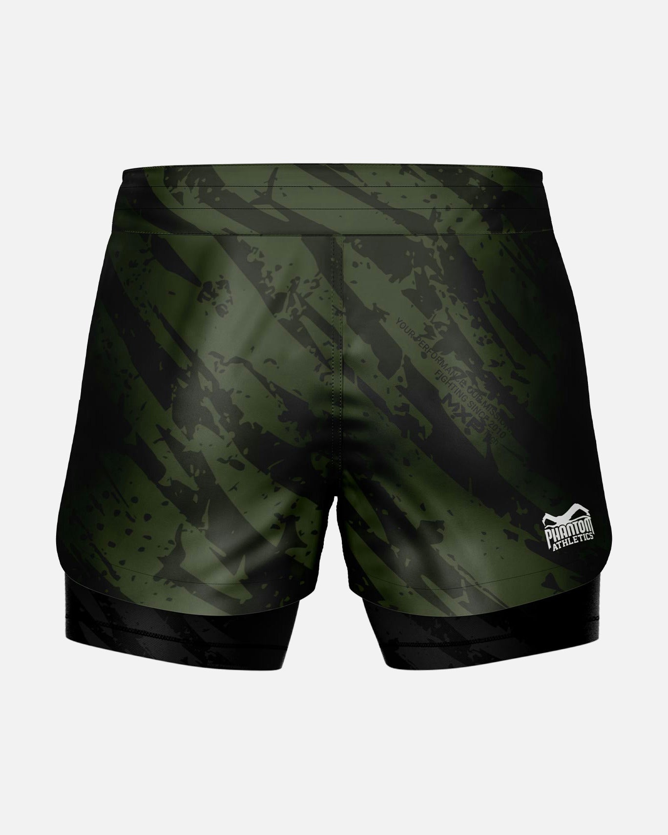MMA trenky Phantom Athletics Fusion 2in1 Camo Tiger – Zelené