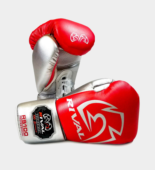 Rival Boksehandsker RS100 Professional - Rød/Sølv