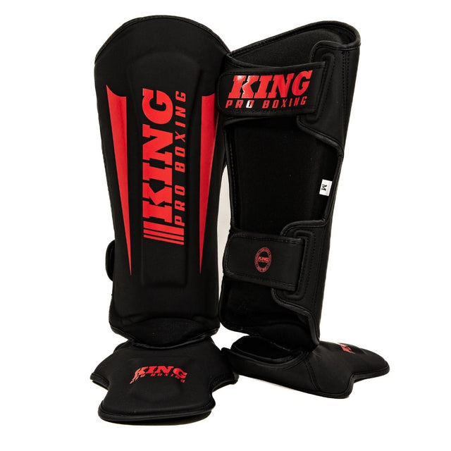 Espinilleras King Pro Boxing Revo – Negro/Rojo
