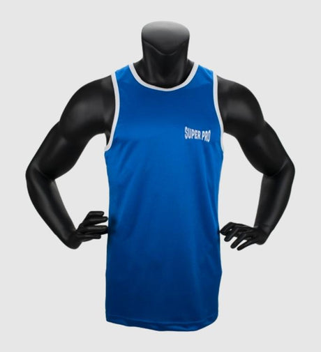 Camisola de alças Super Pro Boks Club – Azul/Branco