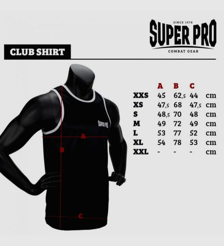 T-shirt Super Pro Boks Tank Top Club – Rouge/Blanc