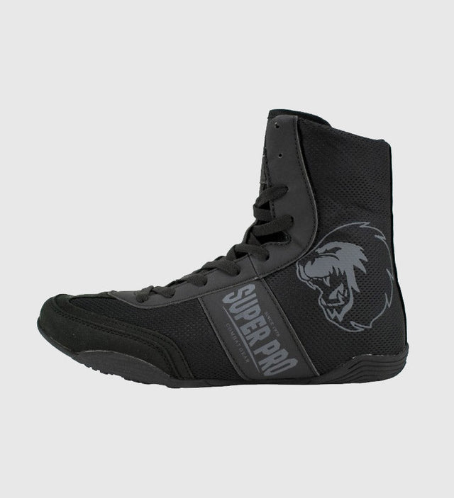 Chaussures de boxe Super Pro – Noir – Chaussures de boxe