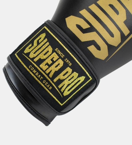 Guantes de boxeo Super Pro Champ – Negro/Oro