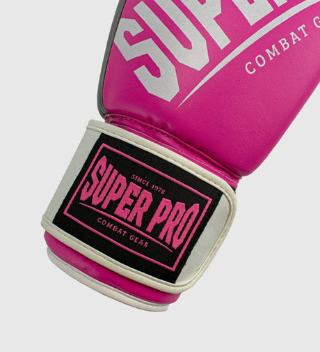 Guantes de boxeo Super Pro Rebel – Rosa/Blanco/Negro