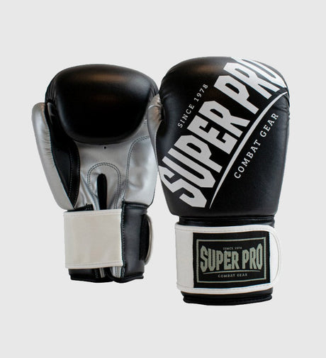 Boxerské rukavice Super Pro Rebel – Černé/Bílé – Boxerské rukavice