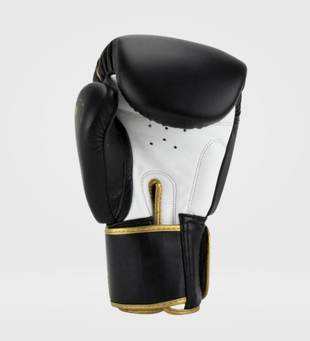 Guantes de boxeo Super Pro Warrior – Negro/Oro/Blanco