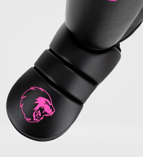 Caneleiras Super Pro Kickboks Protector – Preto/Rosa