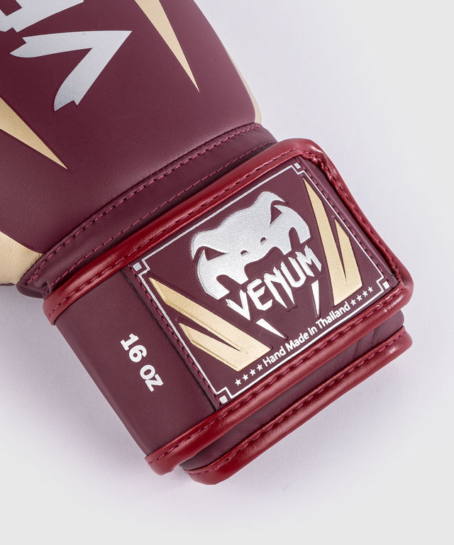 Guantoni da boxe Venum Elite – Borgogna/Oro