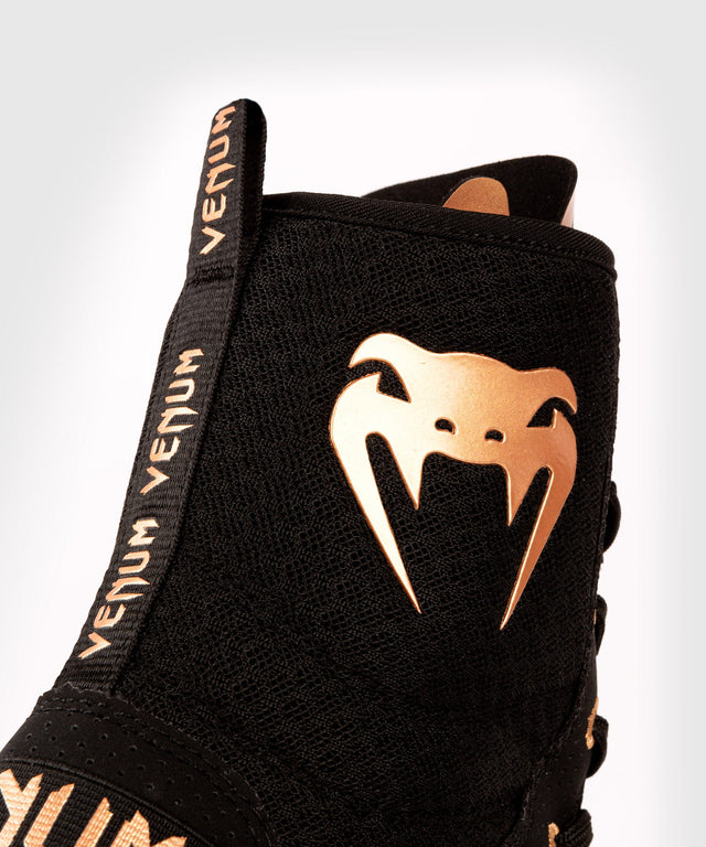 Chaussures de boxe Venum Elite – Noir/Bronze – Chaussures de boxe