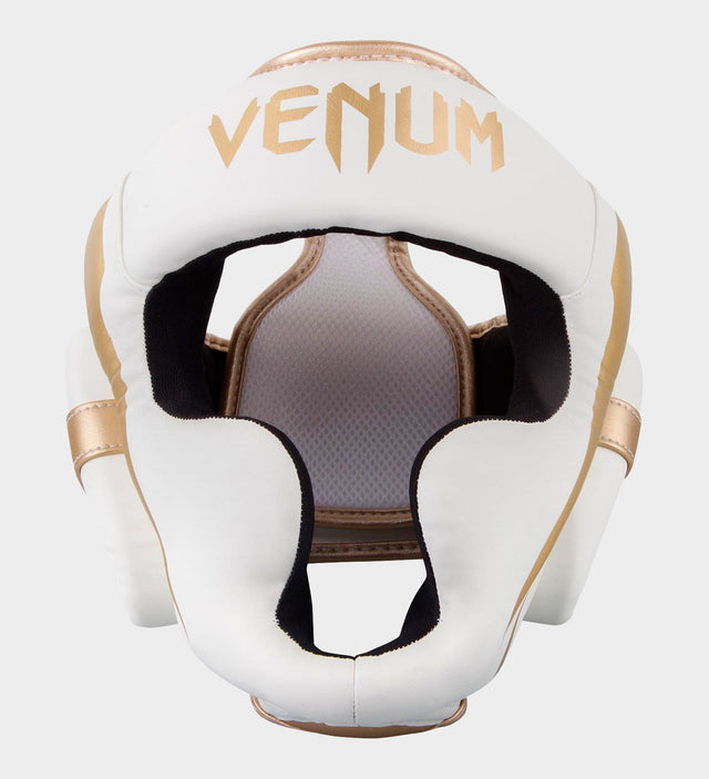 Casque de boxe Venum Elite – Blanc/Or – Casques de boxe