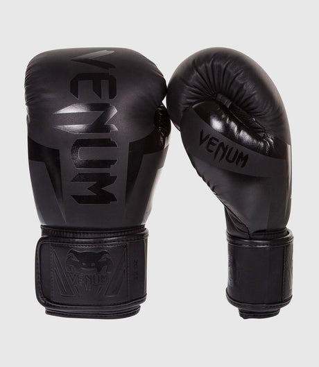 Mănuși de box Venum Elite – Negru/Negru – Mănuși de box