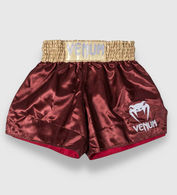 Kickboxerské trenky Venum Classic 2.0 – Bordeaux/Zlaté/Bílé