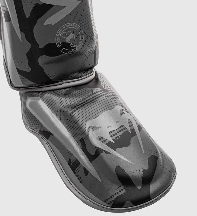 Protège-tibias Venum Elite – Gris Camo