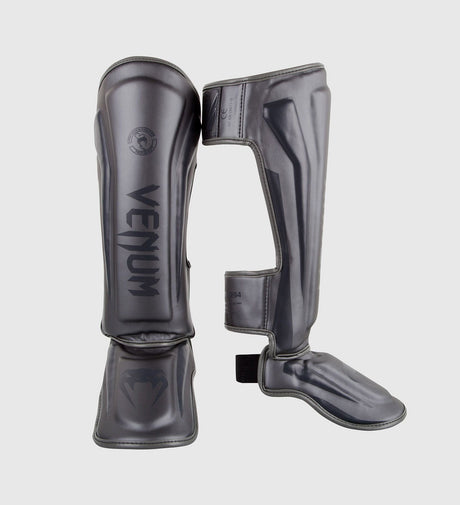 Caneleiras de kickboxing Venum Elite – Cinzento