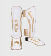 Chrániče holení Venum Elite – Bílé/Zlaté