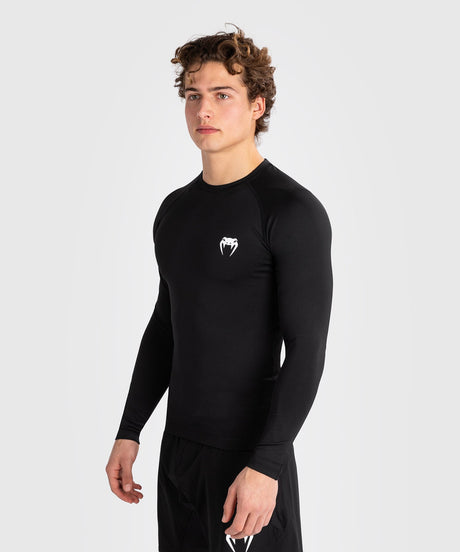 Venum Rashguard Contender Manga Larga - Negro/Blanco - Rashguard