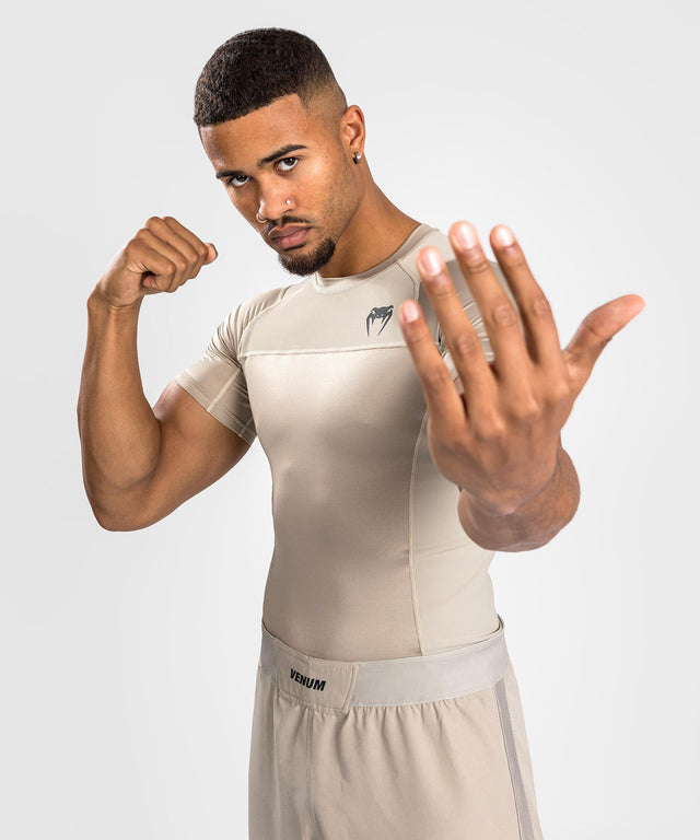 Venum Rashguard G-Fit Air Krátké rukávy – Písek – Triko