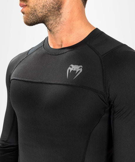 Venum Rashguard G-Fit Air Manga Comprida – Preto/Preto – T-shirt