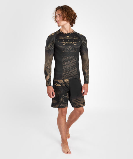 Rashguard Venum Gorilla Jungle manches longues – Noir/Marron