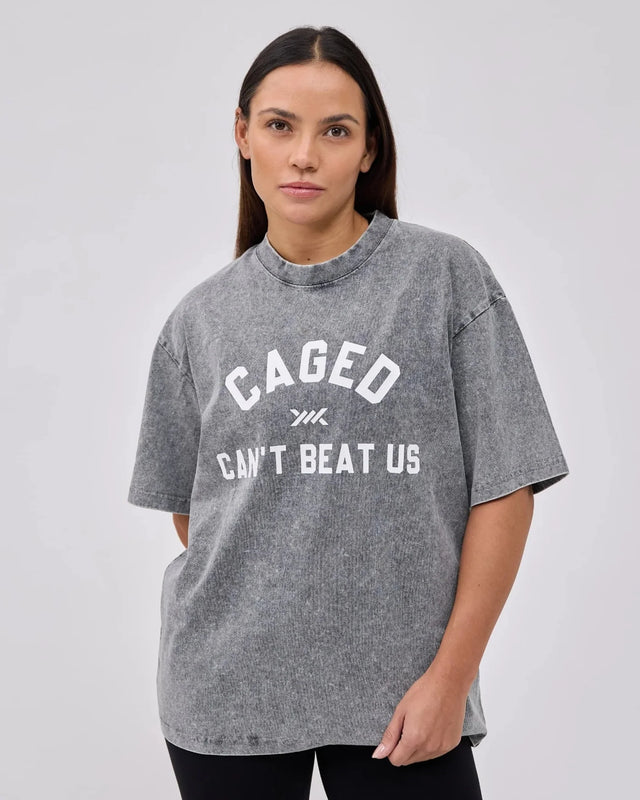 Caged Club T-shirt - Washed Grijs